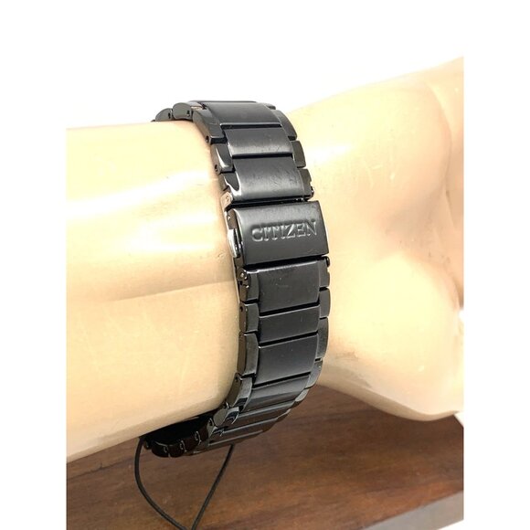 Citizen Men's Watch Eco-Drive Axiom AU1065-58G Diamond Accent Black Dial 40mm - Picture 10 of 14